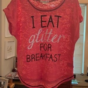 Large Kids Rolled Sleeves Pink Crop Top